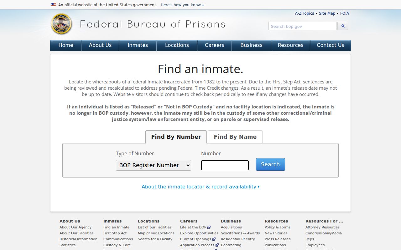 King County criminal records federal prison locator